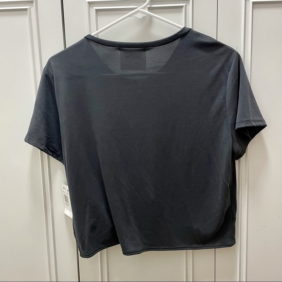 Sadie & Sage Tie Front Black Crop Top Size M - Picture 2 of 4